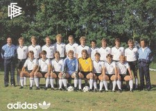 DFB Deutschland Mannschaftsbild Mannschaftskarte Mannschaftsfoto ca 1986.