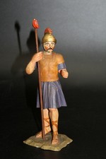 aussergewöhnlich schöne alte Krippen Figur Soldat, Römer 1900/10 Holz, 18 cm