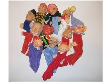 DDR Handpuppe Konvolut Gummikopf 30 + 25 cm für Kasperle Puppentheater Spielzeug