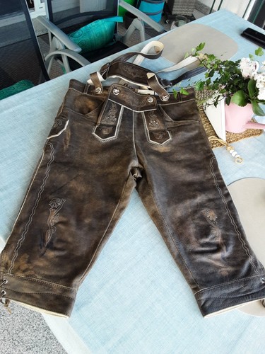 Trachtenlederhose glattleder - trachtenlederhose,