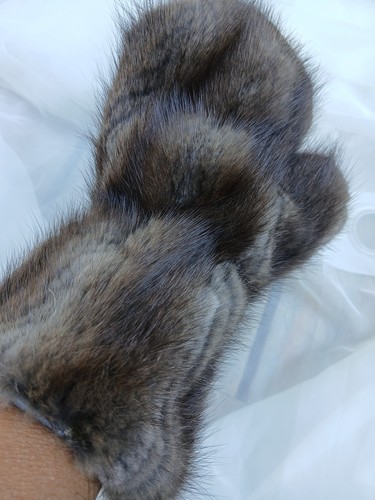 Pelz massage handschuh - pelz,
