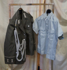 5Teile NVA Stabsoffizier Paradeuniform Jacke, Hemd, Hose, Achselschnur (U6)