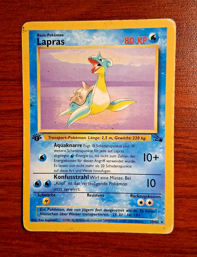 Lapras pokemon karte - lapras,