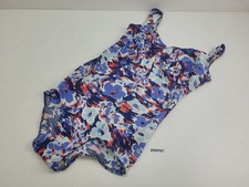 Badeanzug Blumen DDR Handarbeit 60er, 70er Jahre vintage Retro M blau #259767