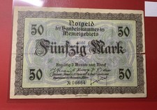 Deutsches Reich 50 Mark 1922 Notgeld Memelgebiet Ostpreußen (21)