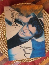Autogrammkarte David Hasselhoff v. 1990, Druck und Original Unterschrift 