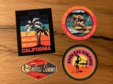 4x SURFER Aufkleber Sticker