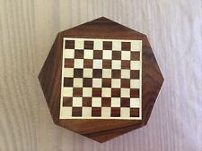 Schachspiel aus Holz mit Magnet Schachbrettfiguren Holzbrett R