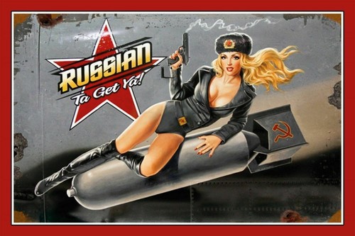 Blechschild 20x30 pin girl - up,