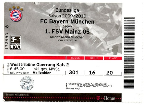 Ticket bayern münchen - ticket,
