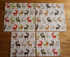 4 Servietten Winter Weihnachten Hirsch Reh Geweih Z048