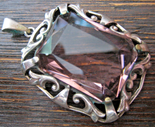 Art deco anhänger - art, silber
