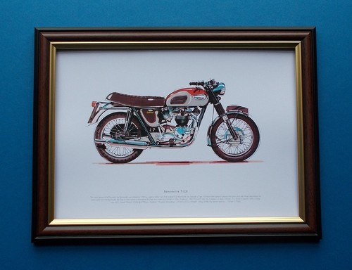 Motorrad druck gerahmt triumph - motorrad,