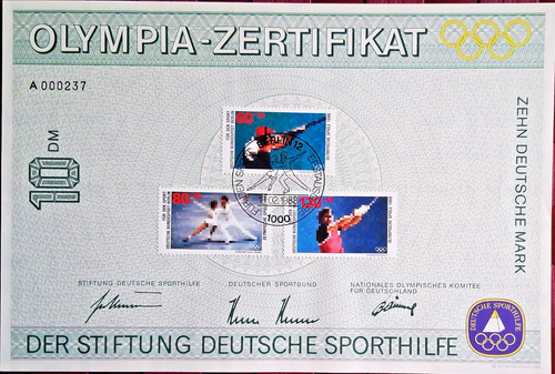 Berlin olympia zertifikat - -,