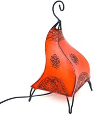 Orientalische marokkanische Leder Lampe Stehlampe Stehleuchte Hennalampe Leuchte