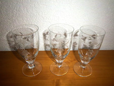 3 Dessertweingläser Cherrygläser Weintraubendekor  zeitlos schön  Größe 12 cm