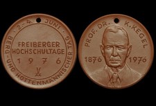 BERGBAU: Medaille 1976. BERG- & HÜTTENMÄNNISCHER TAG - FREIBERG / SACHSEN.