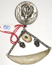 kleiner ( Damen ) Charivari, Anhänger, mit Sauzahn / Keiler / Jäger , Top 980