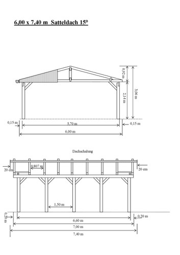 Carport 7 40 m - 6,00,