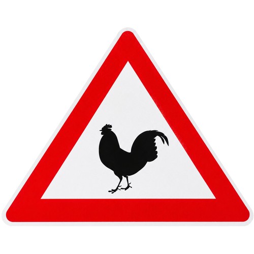 Verkehrsschild huhn schild - verkehrsschild,