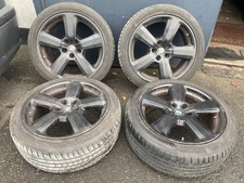 BMW 5er E60 schwarze Original 18 Zoll Alufelgen Reifen 225 45 18 Gute Reifen 