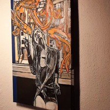 Urban Koi Vibes  Original Acrylbild 30×40 cm – Modern Art  Unikat  Urban Pop Art