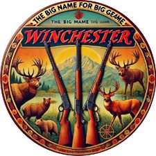 Blechschild rund Winchester