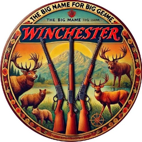 Blechschild rund winchester - blechschild,
