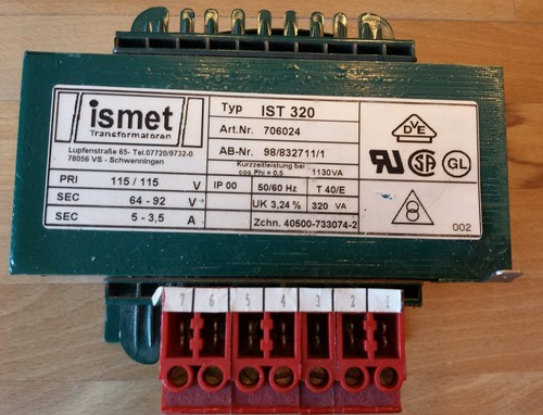 030 ismet transformator 115v - 030,