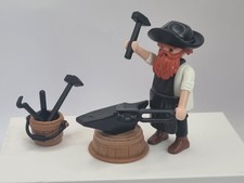 Playmobil Western Schmied Schmiede ACW Figur Blacksmith Amboss Farm Ranch S2R7B1