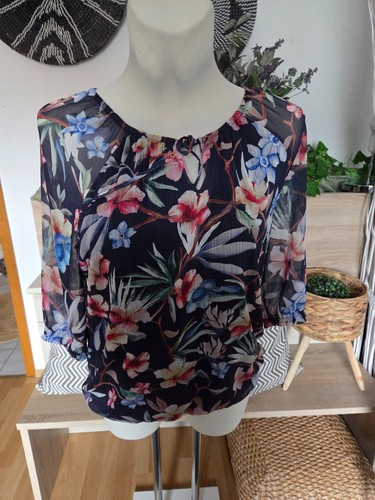Bonita chiffonbluse dunkelblau - bonita,