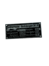 Anhanger Typenschild, "IF8" 104x48 Bmw R75 Zündapp Ks 750
