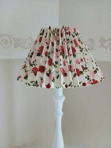 Lampenschirm creme plissee - lampenschirm,