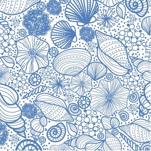 Servietten seashell pattern - 20,
