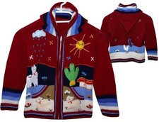 Kinder Strickjacke dunkelrot