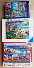 Puzzle Konvolut 1x 1000, 1x 1500 und 1x 2000 Teile