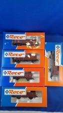 Roco H0 5 Stück verschiedene Hochbordwagen 2 x mit Ladung sehr gut in OVP