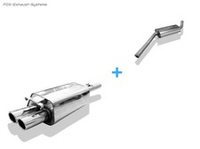  Sportauspuff-Anlage Doppel-Kat Audi 100, A6 Typ C4 2.8 2x76mm gerollt schräg