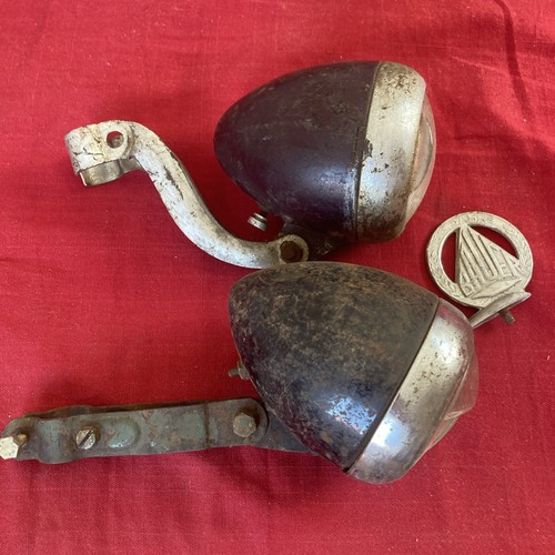 Vintage fahrrad beleuchtung - 2x,
