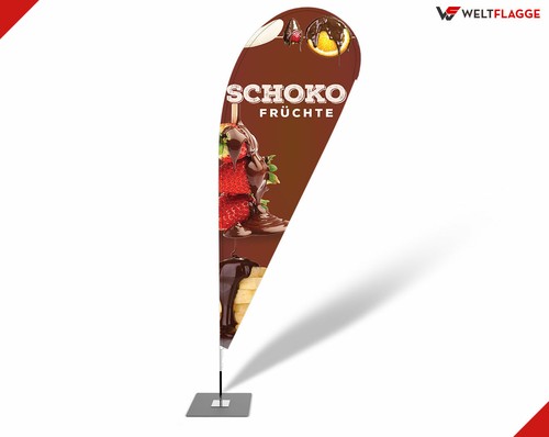 Beachflag schoko früchte - beachflag,