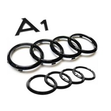 Für Audi A1 2011-2019 Emblem Ringe V+H Kühlergrill 273MM+192MM Badge Car Auto
