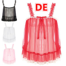 DE Herren Transparentes Mesh Top Sexy Oberteil Netzhemd Tank Sissy Unterwäsche 