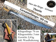 NEU Herr der Ringe Schwert Thorin 99cm groß für Cosplay Sammler Fans LOTR NEW