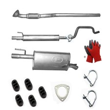 Komplette Auspuff + Anbausatz