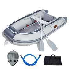 VEVOR Schlauchboot 4-Personen-Sportboot Fischerboot Holzboden 453,6kg PVC