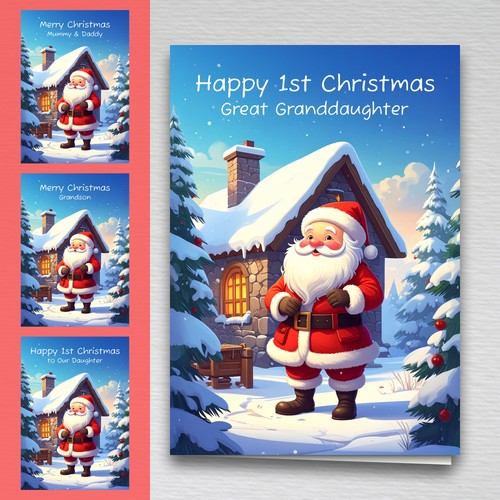 Cartoon weihnachtskarte - cartoon,