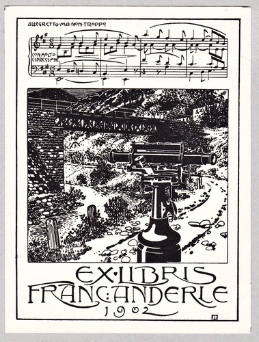 Exlibris franc anderle 1902 - exlibris,