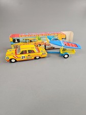 Ehri Plasticart Auto Touren Car + Bootsanhänger in OVP DDR unbespielt Vintage