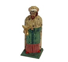 Grulicher Krippenfigur, Hl. König Balthasar - 10 cm - Holz geschnitzt (# 15239)