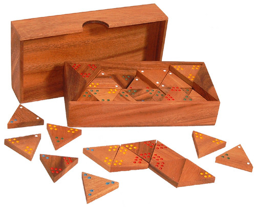 Tri domino spiel - domino, eckig